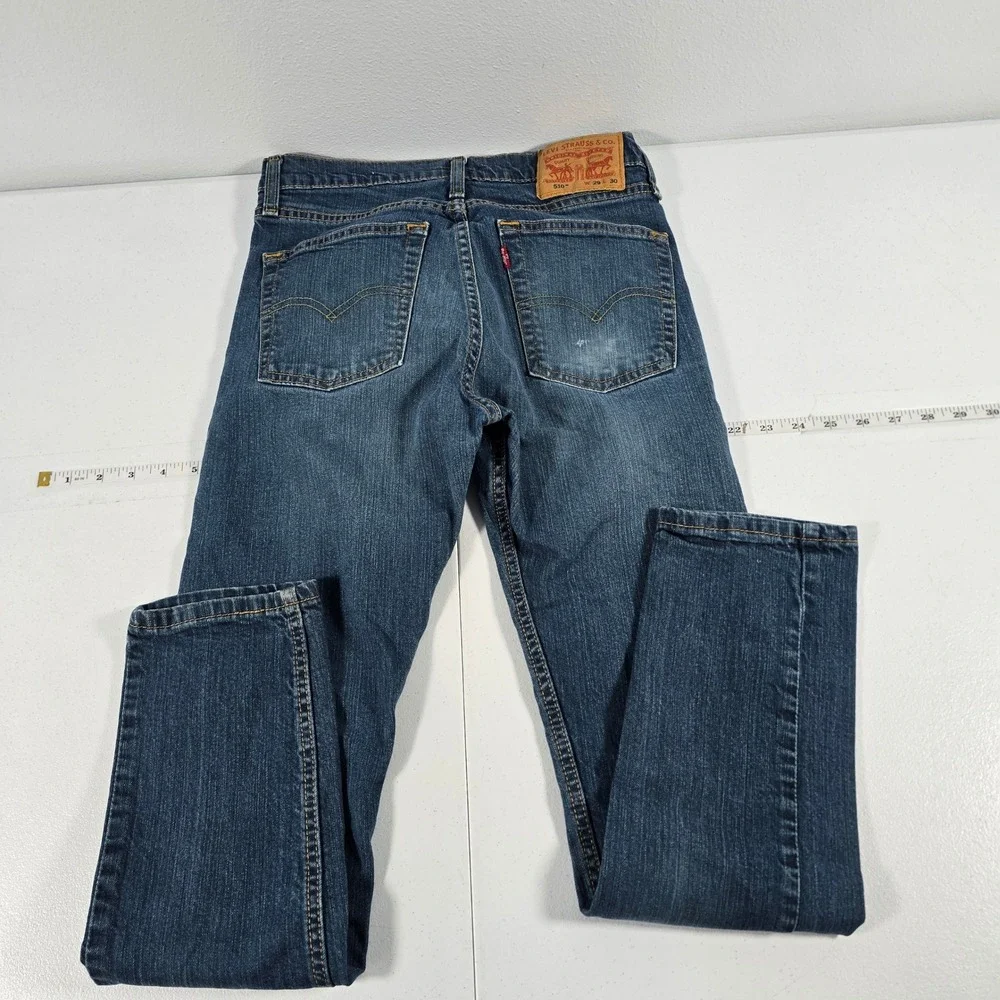 Levis 510 skinny fit Jeans Mens 29x30 Dark Wash Blue Denim Stretch Pants 14463
